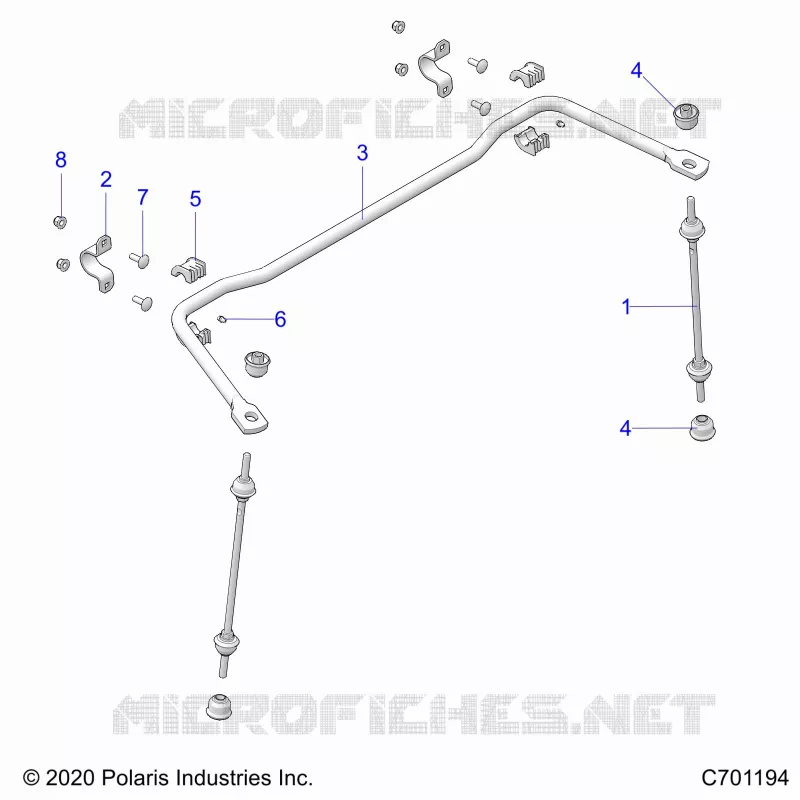 SUSPENSION, REAR BARRA DI STABILIZZAZIONE