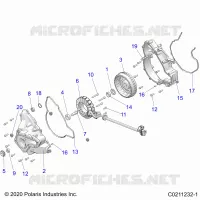 ENGINE, STATOR COVER AND FLYRUOTA