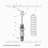 SUSPENSION, AMMORTIZZATORE POSTERIORE TRACK (7043994)