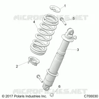 SUSPENSION, REAR SHOCK MONTAGGIO