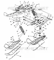 SOSPENSIONI ANTERIORI and SCIARE 500 EFI SKS 0962574, 500 EFI RMK 0962974, and EURO (4931983198B001)