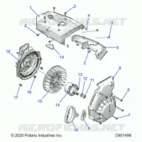 ENGINE, BLOWER HOUSING AND AUTOAVVOLGENTE