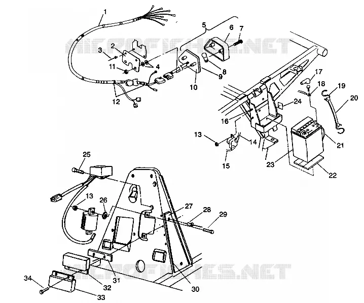 ELETTRICO/FANALE POSTERIORE ASSEMBLY TRAIL BOSS W938527 (4924072407026A)