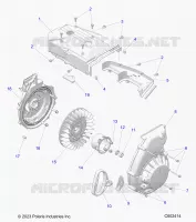 ENGINE, BLOWER HOUSING AND AUTOAVVOLGENTE