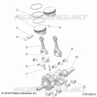 ENGINE, ALBERO MOTORE AND PISTON