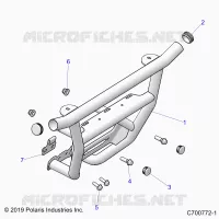 CHASSIS, FRONT PARAURTI 