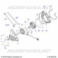ENGINE, STATOR COVER AND VOLANO