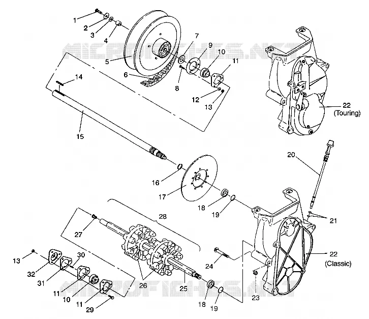 TRASMISSIONE ASSEMBLY CLASSIC / 0930864 and  CLASSIC TOURING / 0930865 (4922952295023A)