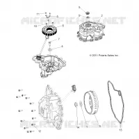ENGINE, STATOR COVER AND VOLANO