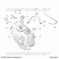 SISTEMA DI ALIMENTAZIONE CARBURANTE, FUEL TANK ASM.