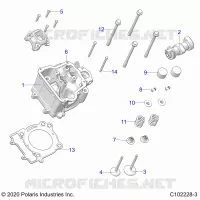 ENGINE, TESTA CILINDRO, CAM AND VALVES