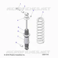 SUSPENSION, AMMORTIZZATORE POSTERIORE TRACK (7043994)