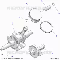 ENGINE, ALBERO MOTORE, PISTON AND BALANCE SHAFT