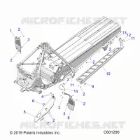 CHASSIS, PROTEZIONE FRIZIONE, FOOTRESTS, AND RUNNING BOARDS