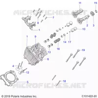 ENGINE, TESTA CILINDRO, CAMS AND VALVES