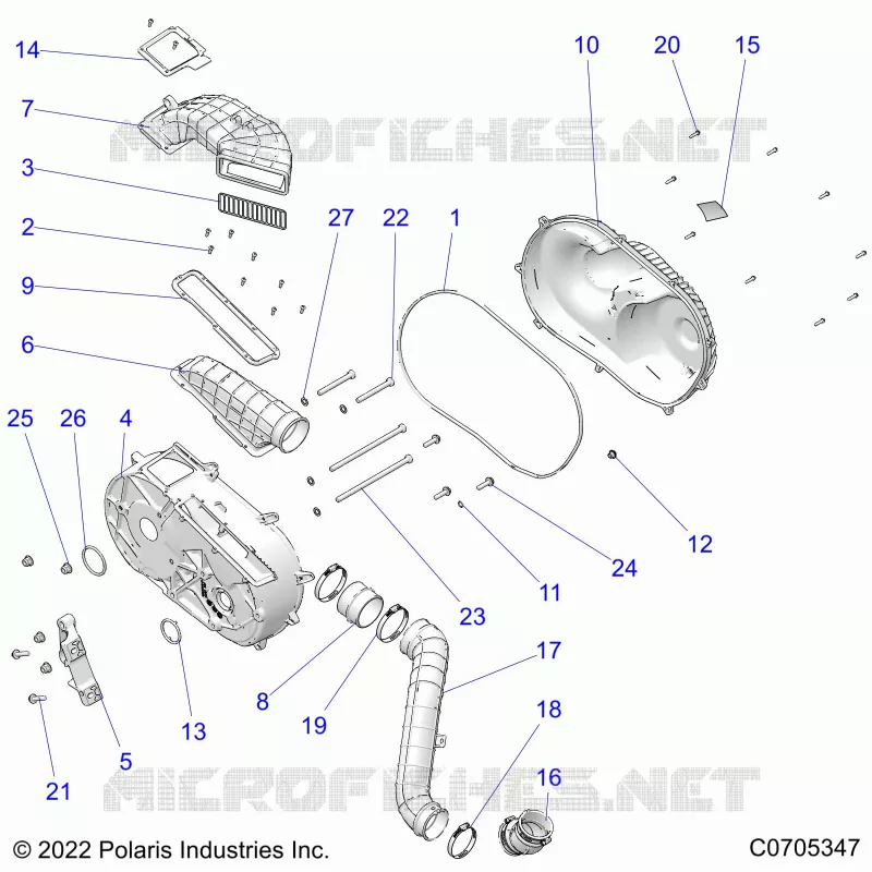 TRASMISSIONE, CLUTCH COVER AND DUCTING