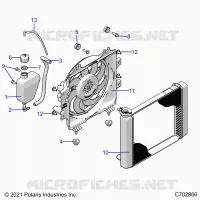 ENGINE, SISTEMA DI RAFFREDDAMENTO, RADIATOR, FAN & OVERFLOW BOTTLE