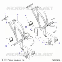 SEDE BELT MOUNTING, FRONT, 6 POINT