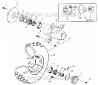 RUOTA ANTERIORE Sportsman 400L W97AC38C (4939673967B007)