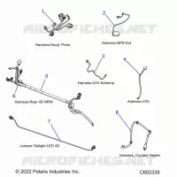 ELETTRICO, WIRE HARNESSES, HOOD/JUMPERS, GPS