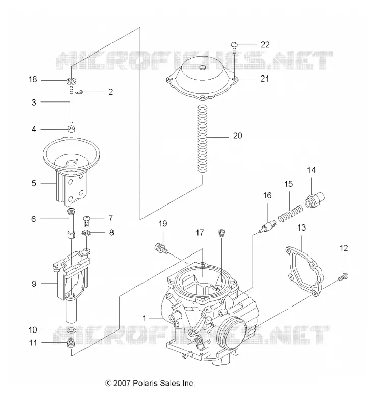 MOTORE, CARBURATORE, UPPER