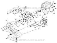 SCATOLA DEGLI INGRANAGGI/FRENO and copertura della catena MOUNTING Scrambler W967840 (4935823582C003)