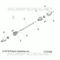 TRASMISSIONE, REAR HALF SHAFT