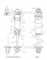 SUSPENSION, SHOCK ANTERIORE TRACK (BLACK COIL OVER)