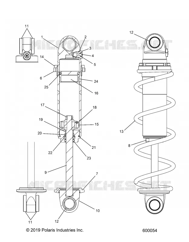 SUSPENSION, SHOCK ANTERIORE TRACK (BLACK COIL OVER)