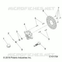 RUOTE, FRONT HUB AND BRAKE DISC