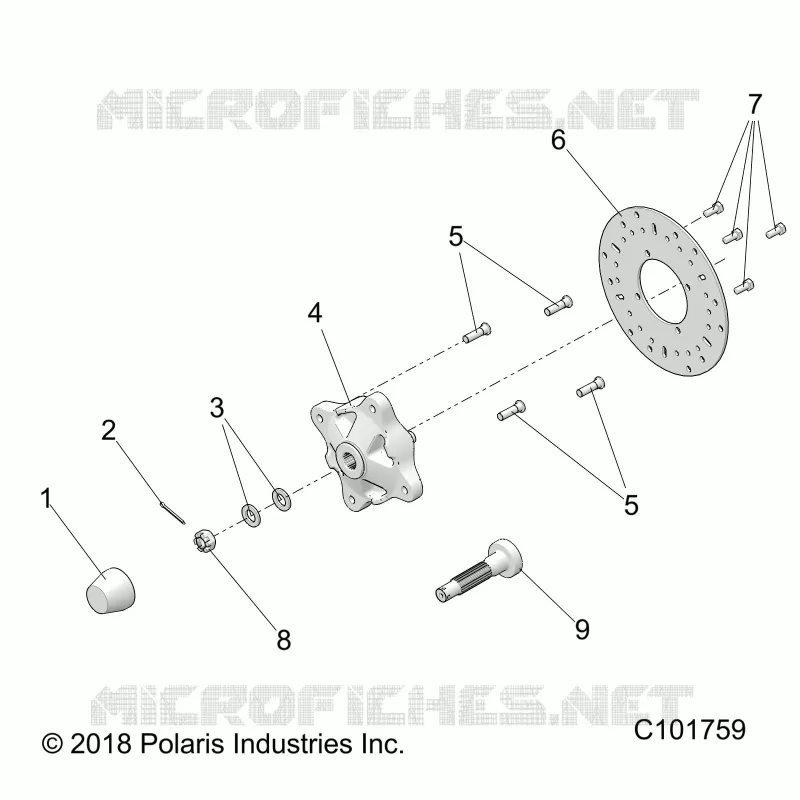 RUOTE, FRONT HUB AND BRAKE DISC