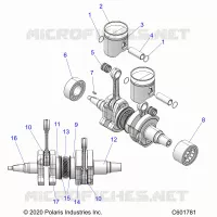 ENGINE, PISTON AND ALBERO MOTORE