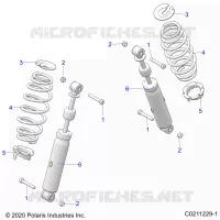 SOSPENSIONE POSTERIORE SHOCK AND MOUNTING