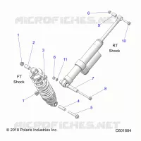 SUSPENSION, SHOCK MONTAGGIO, REAR SUSP.