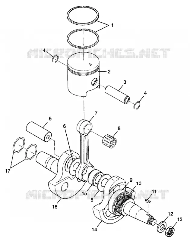 ALBERO MOTORE AND PISTONEE TRAIL BOSS W98AA25C (4945314531C008)