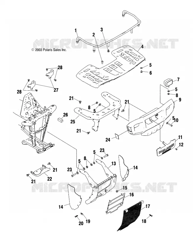 FRONT RACK AND PARAURTI ANTERIORE