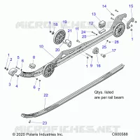 SUSPENSION, RAIL BEAM ASM, LH/RH
