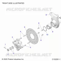 SOSPENSIONI ANTERIORI HUB, CARRIER, AND BRAKE DISC
