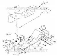 SEDILE   SERBATOIO DI GAS 700 XCR 0985678(A) and EUROPEAN 700 XCR E985678 (4943114311A006)