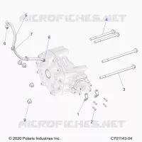 TRASMISSIONE, GEARCASE, REAR, MOUNTING
