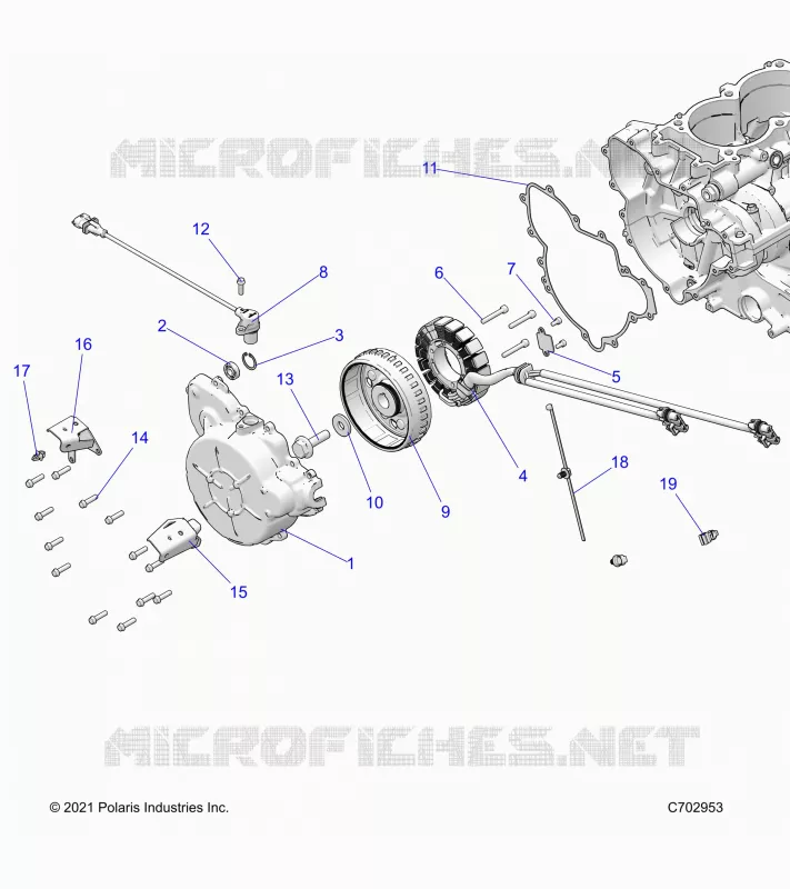 ENGINE, STATOR AND FLYRUOTA