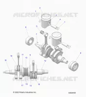 ENGINE, PISTON AND ALBERO MOTORE