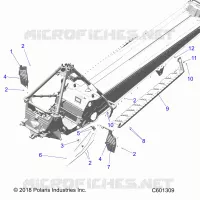 CHASSIS, PROTEZIONE FRIZIONE, FOOTRESTS, AND RUNNING BOARDS