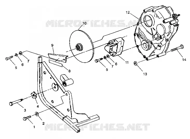 SCATOLA DEGLI INGRANAGGI/FRENO POSTERIORE MOUNTING