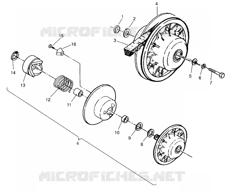 FRIZIONE DRIVEN ASSEMBLY Magnum 2x4 W957544 (4926852685B013)