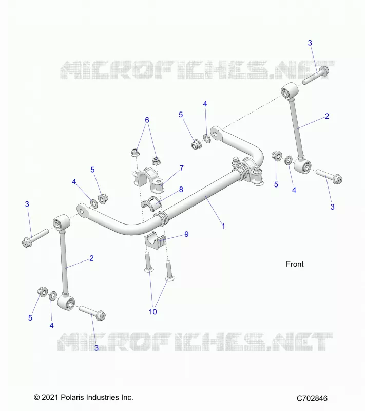 SUSPENSION, FRONT BARRA DI STABILIZZAZIONE