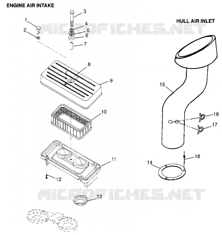 PRESA D'ARIA/SCAFO INGRESSO ARIA (Intl. SL 700/Intl. DELUXE) Intl. SL 700 I (4940874087B010)