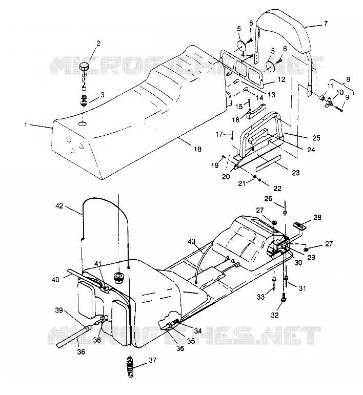 MONTAGGIO SEDILE   SERBATOIO  TRAIL DELUXE 0952262 (4928862886A010)