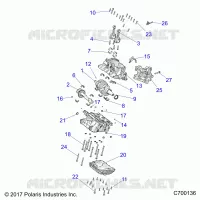 ENGINE, CRANKCASE AND ALBERO MOTORE