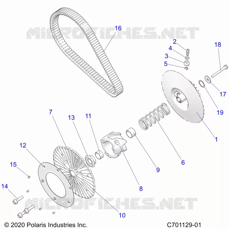 TRASMISSIONE, SECONDARY CLUTCH/BELT